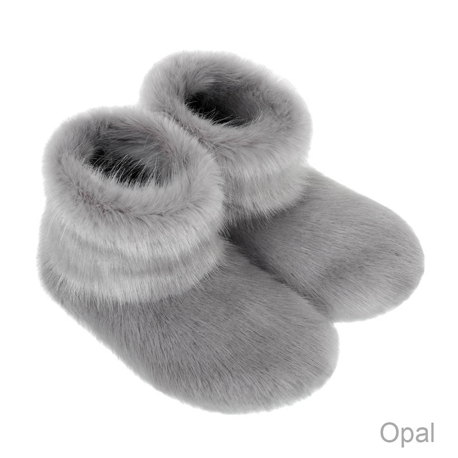 luxury faux fur slipper boots by helen moore | notonthehighstreet.com