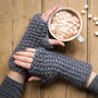 Ivy Hat And Fingerless Gloves Knitting Kit, thumbnail 1 of 10