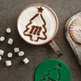 Christmas Tree Coffee Stencil / Hot Chocolate Stencil, thumbnail 1 of 2