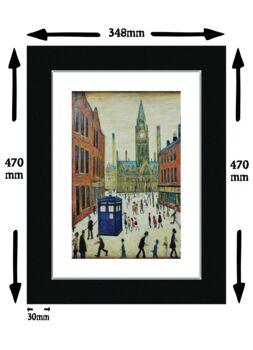 The Doctor Who Came To Town A3 Framed Lowry Style Art, 2 of 3