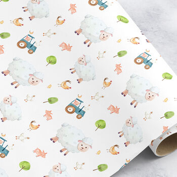 Sheep Wrapping Paper Roll Or Folded, 3 of 4