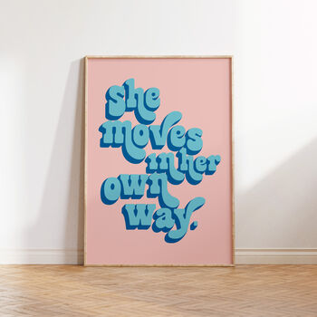 She Moves In Her Own Way Music Gift Print, 3 of 4