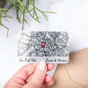 Personalised Map Valentines Card Wallet Keepsake, 4 of 4