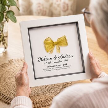 Personalised 50th Anniversary Golden Bow Gift, 5 of 11