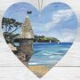 Readymoney Cove Wooden Hanging Heart Collage Art Of Cornwall, thumbnail 1 of 2