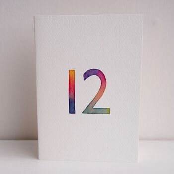 30th Handmade Watercolour Birthday / Anniversary Card, 5 of 6