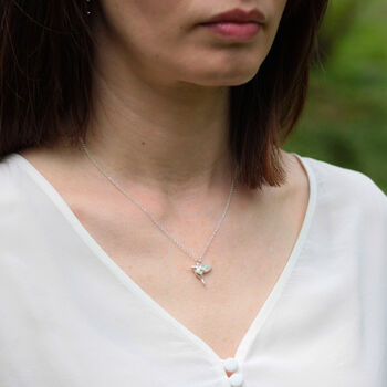 Christmas Robin Bird Silver Necklace, 8 of 9