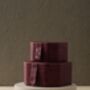 Handmade Burgundy Faux Leather Storage Boxes – Set Of Two, thumbnail 1 of 4