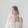 Silk Style Wedding Veil With Extra Long Blusher, thumbnail 2 of 7