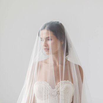 Silk Style Wedding Veil With Extra Long Blusher, 2 of 7