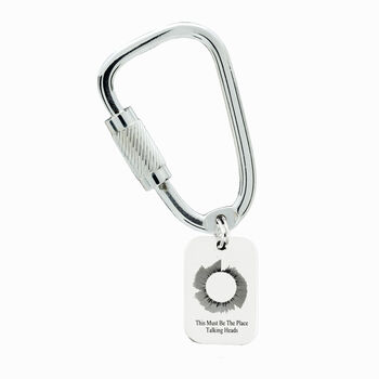 Personalised Soundwave Solid Silver Carabiner Keyring, 5 of 8