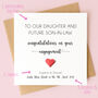 Personalised Engagement Card For Son And Daughter In Law Or Daughter And Son In Law, thumbnail 3 of 6