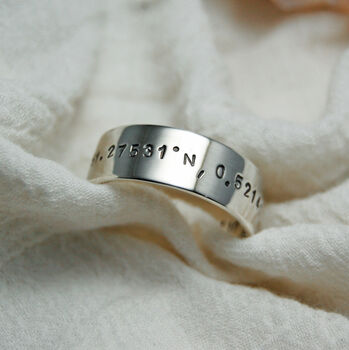 Personalised Sterling Silver Engraved Band Ring, 7 of 11