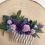 Lilac And Purple Lavender Flower Hair Comb, thumbnail 3 of 4