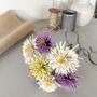 Handcrafted Wooden Purple And Cream Flower Bouquet, thumbnail 2 of 3