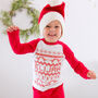 Personalised Dinosaur Kids Christmas Pyjamas / Pjs, thumbnail 1 of 5