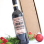 Christmas Personalised Malbec Or Rioja Red Wine, thumbnail 3 of 5
