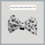 Grey Star Dog Collar Bow Tie, thumbnail 1 of 3
