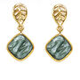 18k Gold Vermeil Plated Seraphinite Earrings, thumbnail 3 of 4