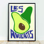 Avocados Print, Food Illustration Art, thumbnail 1 of 6
