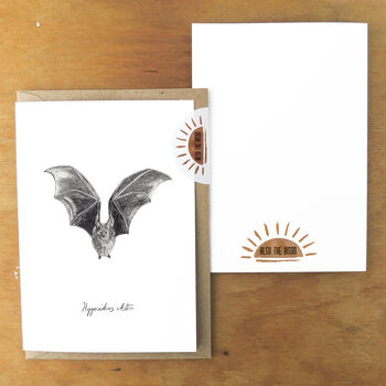 Dusky Leaf Nosed Bat A6 Greetings Card, 3 of 8