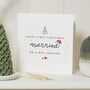 Personalised Mr And Mrs First Christmas Card, thumbnail 1 of 7