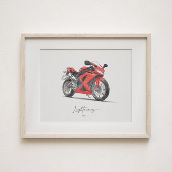 Gift For Dad Personalized Hand Painted Motorcycle, 5 of 12