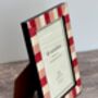 Natalini Pink And White Striped Photo Frame, thumbnail 3 of 4
