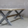 King's Cross Reclaimed Wood Dining Table With X Frame, thumbnail 7 of 8