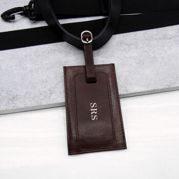 Personalised Leather Luggage Tag, 3 of 7