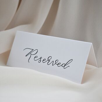 Wedding Calligraphy Reserved Seat Card Signs X 10, 3 of 7
