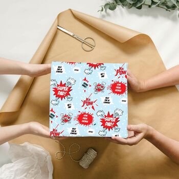 Personalised Superhero Daddy Wrapping Paper, 3 of 3