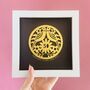 Framed Golden Wedding Personalised Paper Cut, thumbnail 4 of 11