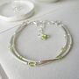 Peridot And Silver Double Stranded Bracelet, thumbnail 1 of 6