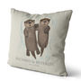 Personalised Otter Couple Gift Cushion, thumbnail 4 of 4
