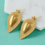 Teardrop Earrings In Gold Plate And Raw Brass, thumbnail 1 of 8