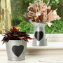 Heart Vase And Planter Tin Anniversary Gift Set, thumbnail 1 of 8