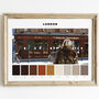 The English Restaurant, London, Colour Palette Print, thumbnail 3 of 3