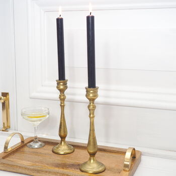 Antique Brass Candlestick, 2 of 4