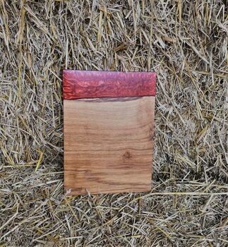 Walnut And Solid Colour Resin Chopping Board, 3 of 4