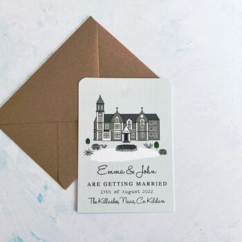 Venue Illustration Wedding Invitation, 6 of 12