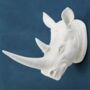 Rhino Wall Mount In White Ceramic, thumbnail 8 of 9