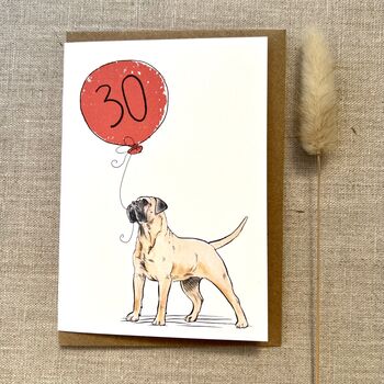 Personalised Bull Mastiff Dog Birthday Card, 2 of 6
