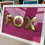 Personalised Name Gold And Glass Sign, thumbnail 2 of 3