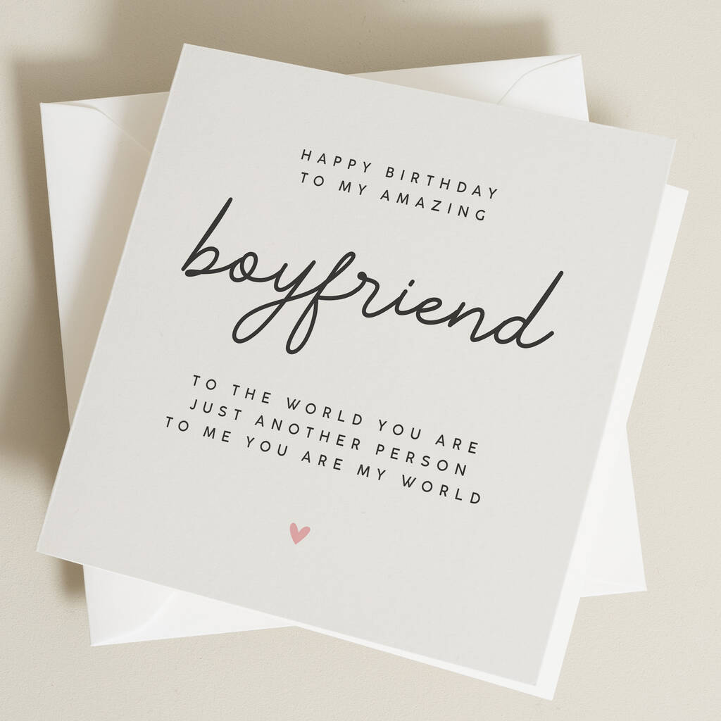 Boyfriend Birthday Card For Him By Twist Stationery