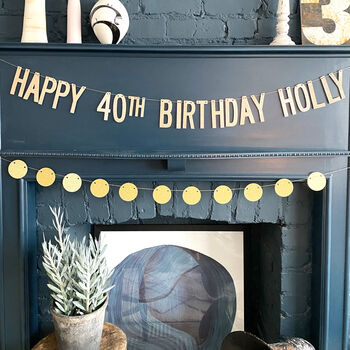 Personalised Happy Birthday Age Bunting, 6 of 12