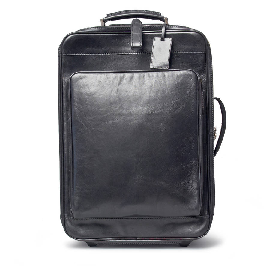 Luxury Wheeled Leather Luggage Bag. 'the Piazzale' By Maxwell Scott