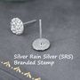 Silver Hammered Disk Stud Earrings, thumbnail 9 of 12