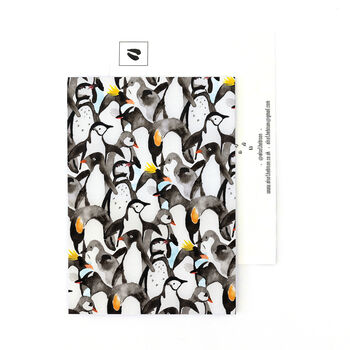 Waddle Of Penguins Print Postcard, 6 of 7