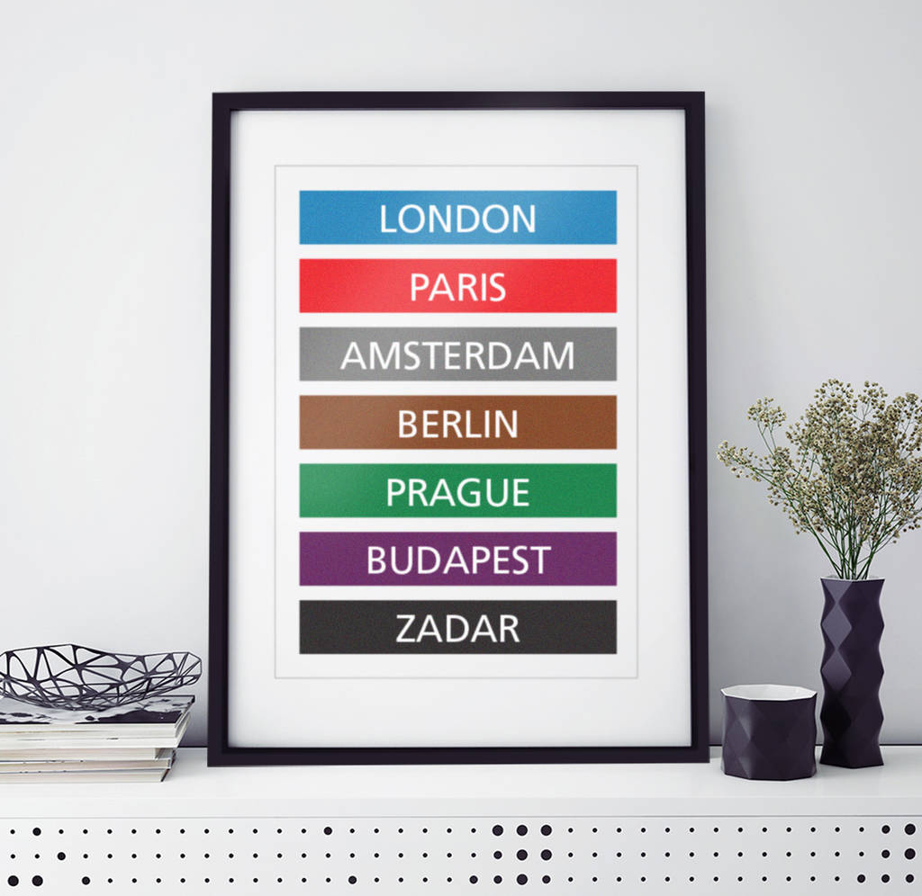 Personalised 'My Favourite Places' Print, 1 of 5